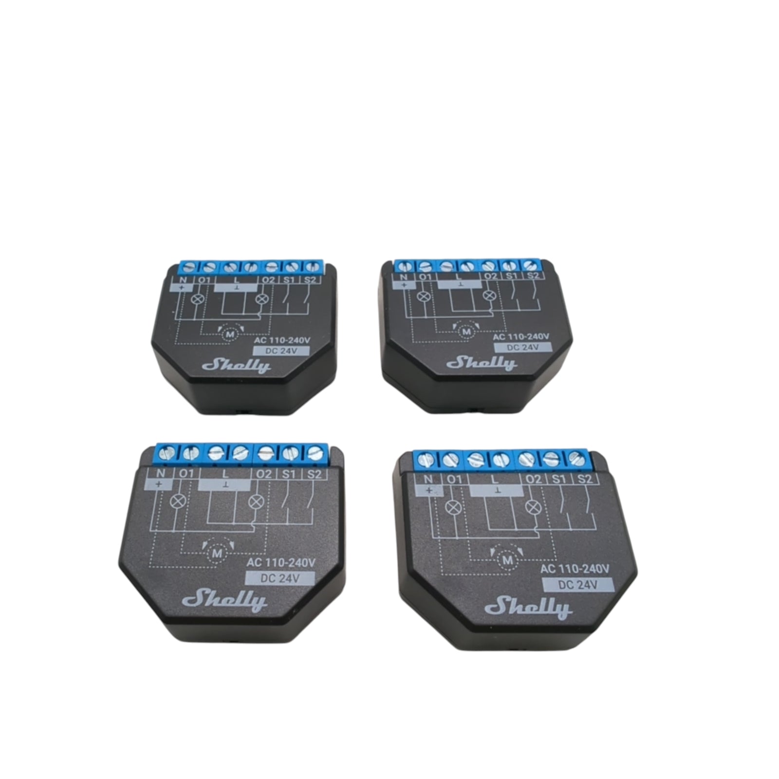 Shelly Plus 2PM 4er Pack Smart Doppelrelais WLAN App Steuerung