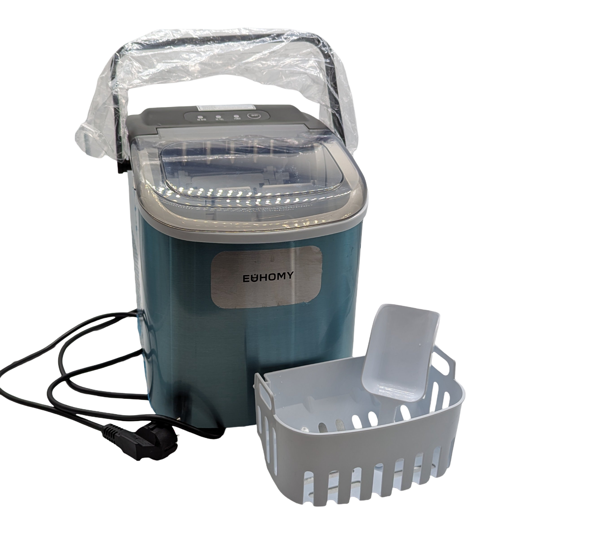 EUHOMY Eiswürfelmaschine 12kg/24h 9 Würfel/6 Min Selbstreinigung