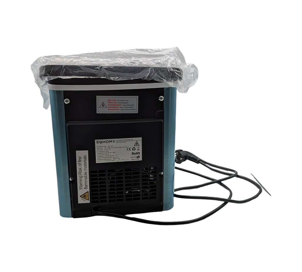 EUHOMY Eiswürfelmaschine 12kg/24h 9 Würfel/6 Min Selbstreinigung