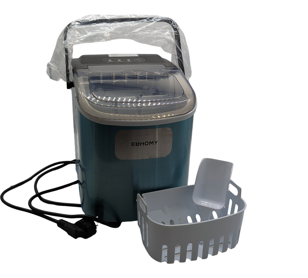 EUHOMY Eiswürfelmaschine 12kg/24h 9 Würfel/6 Min Selbstreinigung