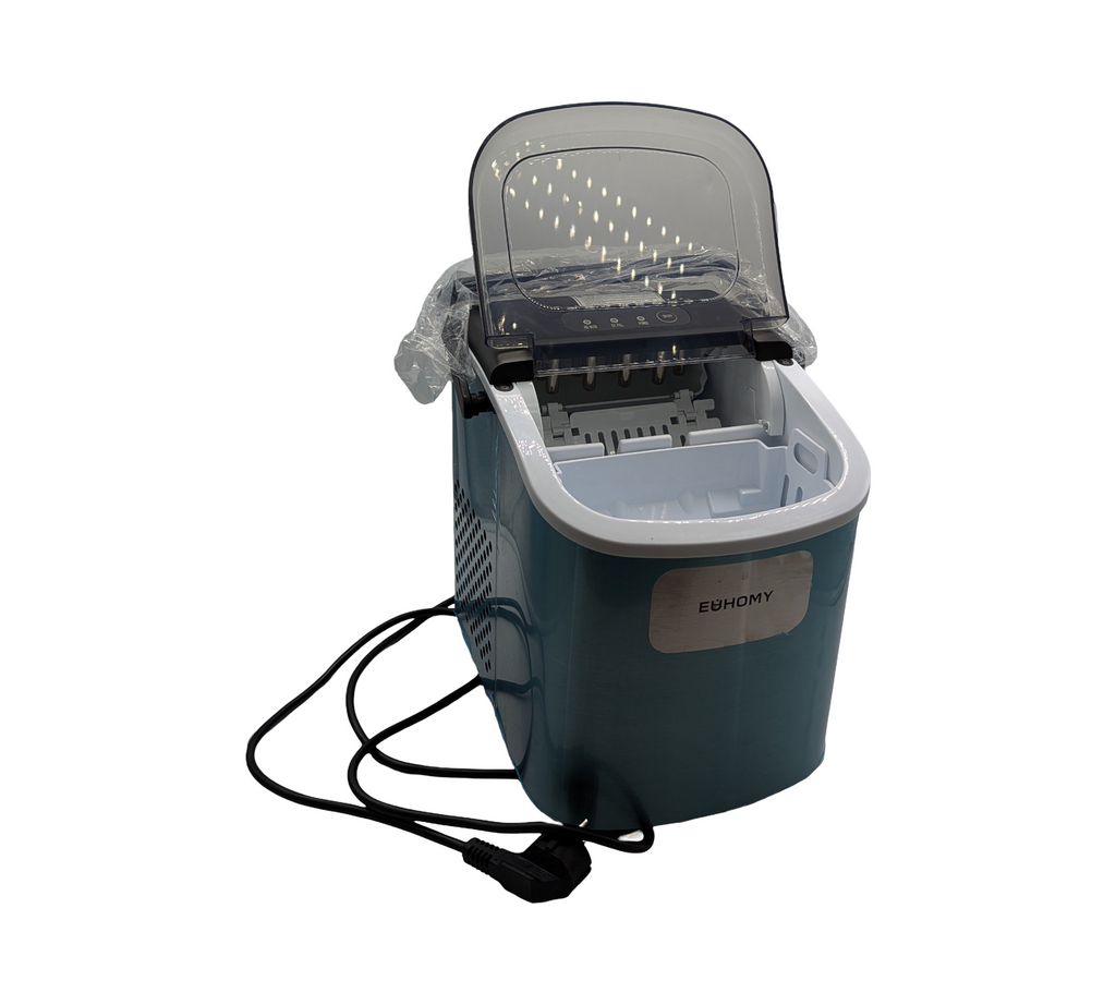 EUHOMY Eiswürfelmaschine 12kg/24h 9 Würfel/6 Min Selbstreinigung