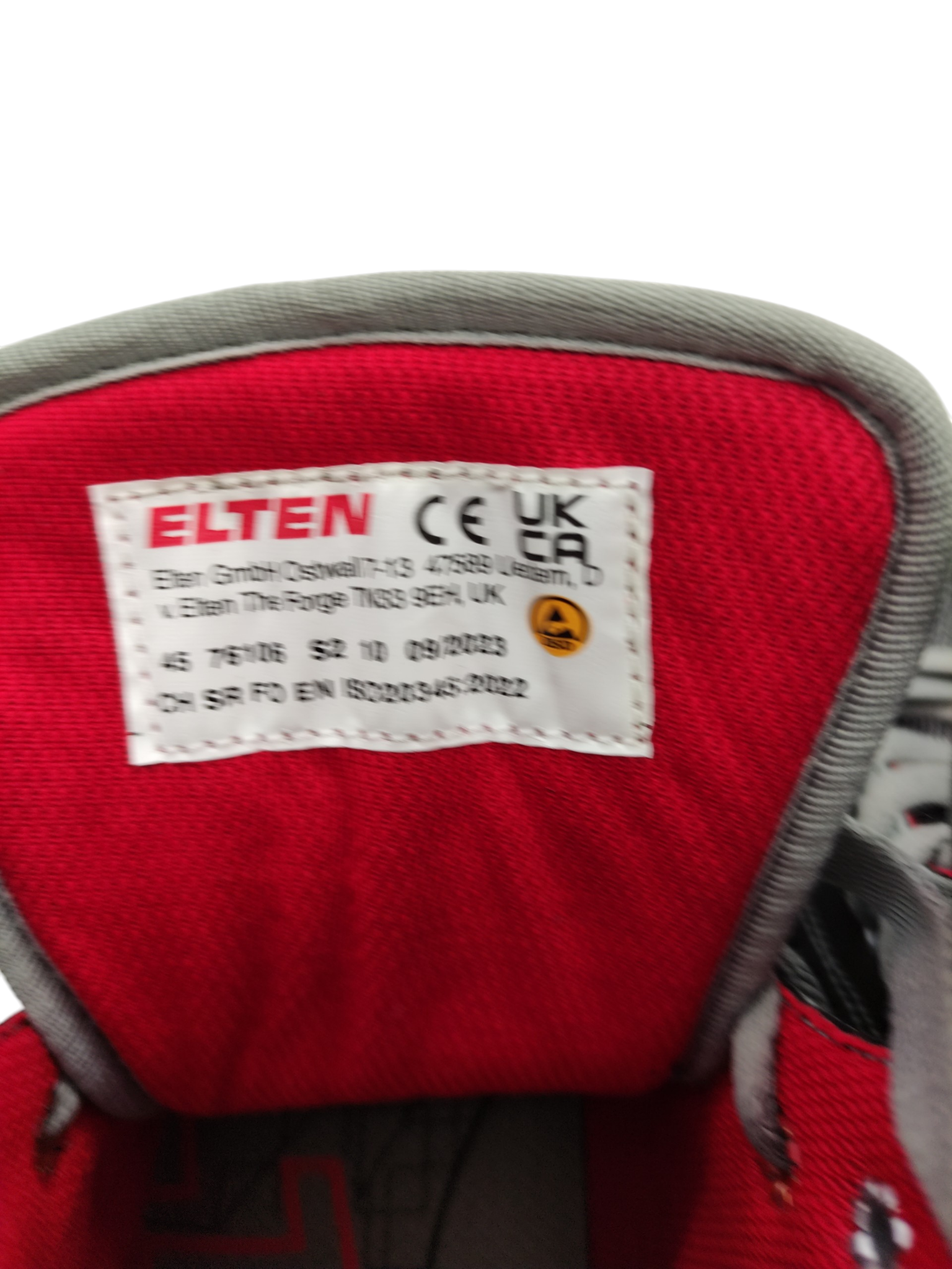 ELTEN SENSATION Mid ESD S2 Sicherheitsschuhe Herren Schwarz 45