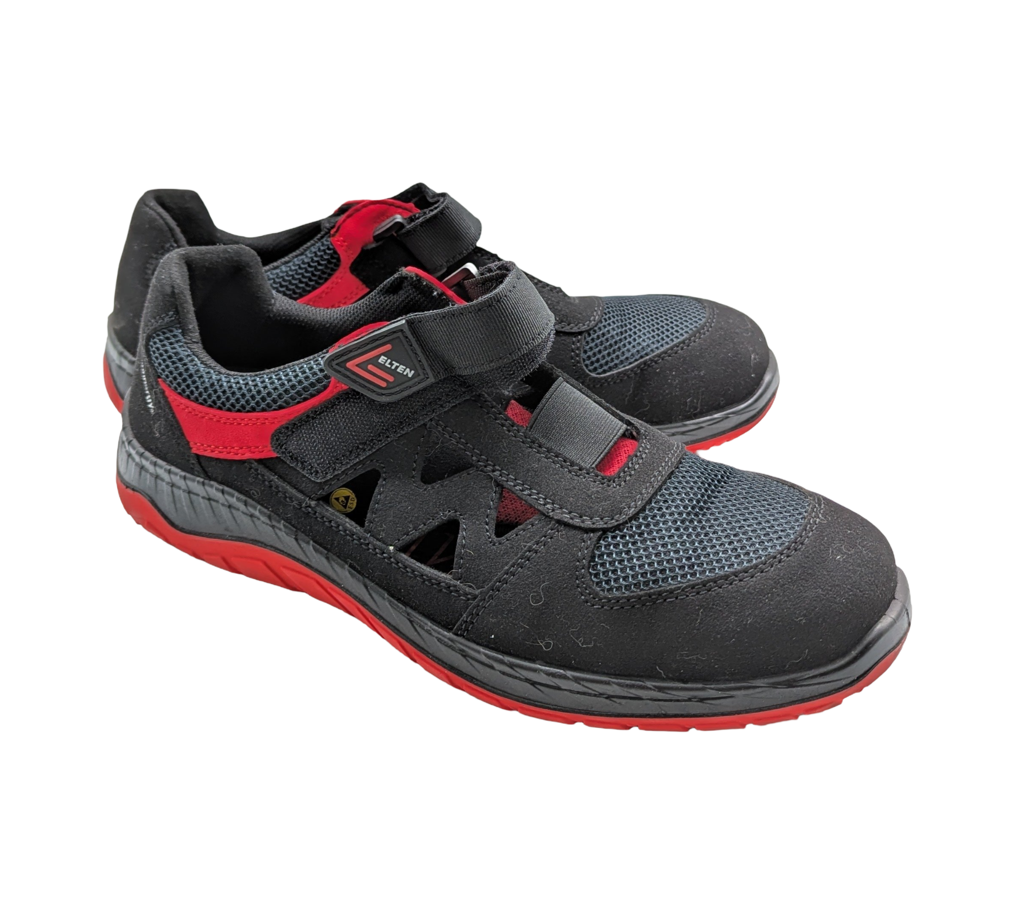 ELTEN LONNY red Easy ESD S1P Safety Shoes Men Black/Red Size 45