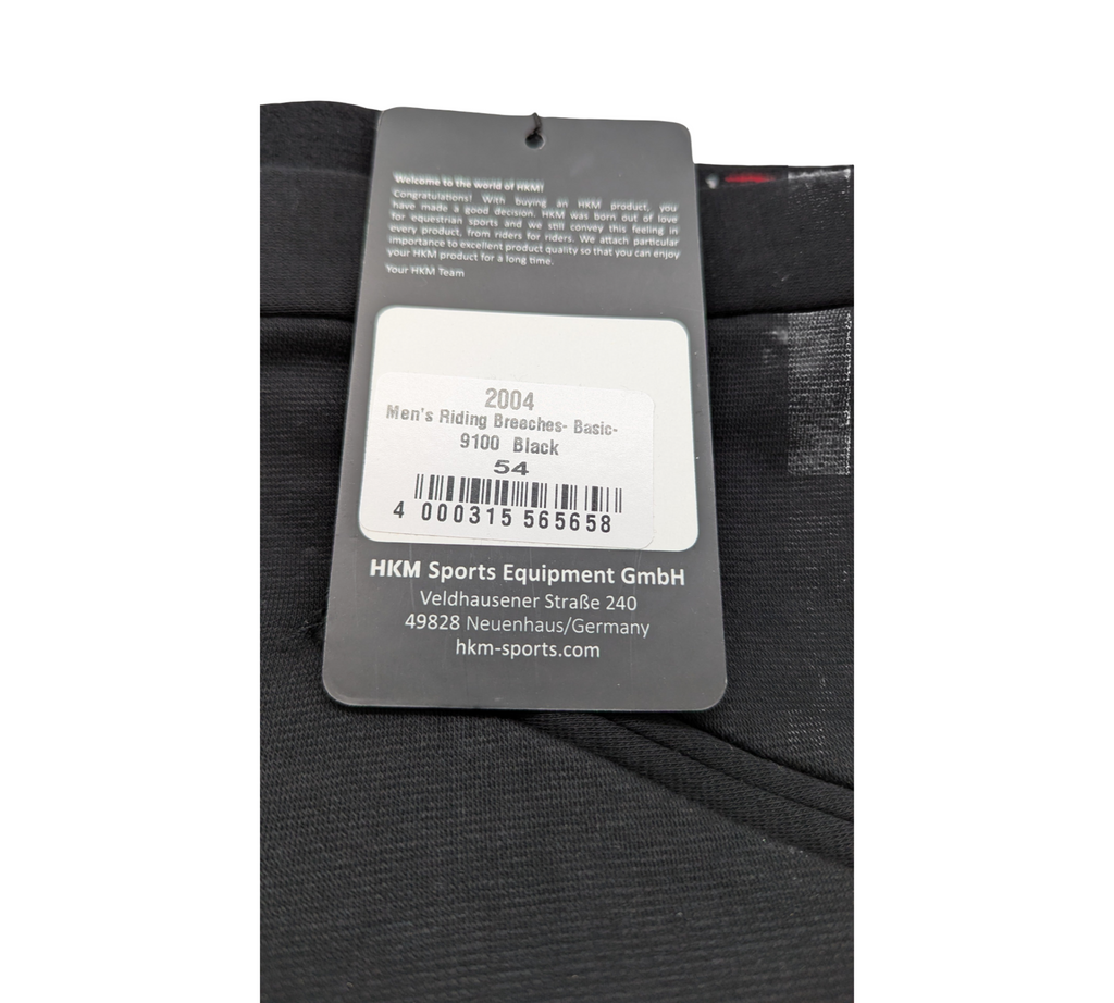 HKM Herren-Reithose Basic 9100, Schwarz, Größe 54