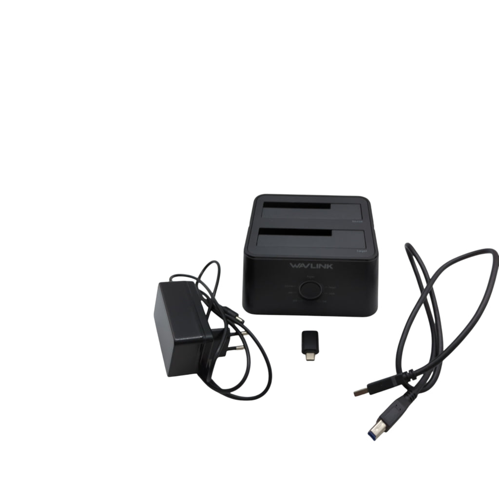 WAVLINK USB 3.0 SATA Dual-Bay Dockingstation 2,5/3,5" HDD SSD 2x16TB