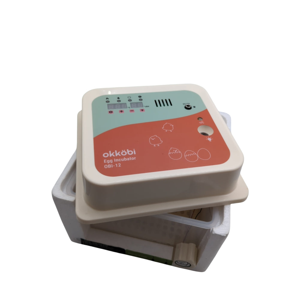 Okköbi OBI-12 Brutmaschine 12 Eier Rotation Temperatur Feuchtigkeit