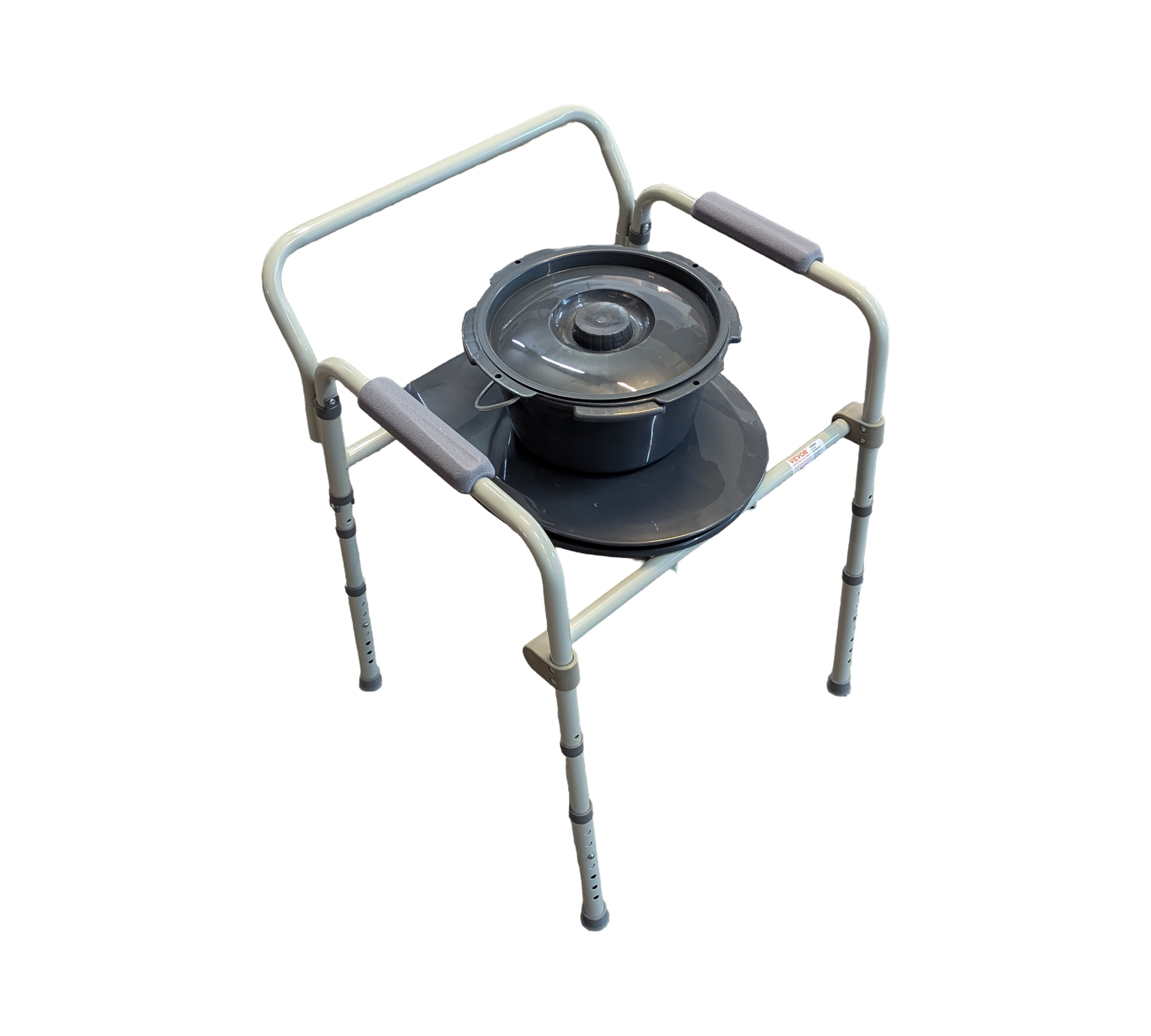 VEVOR Toilettenstuhl Nachtkommode höhenverstellbar 44-59 cm 5,8 L Eimer