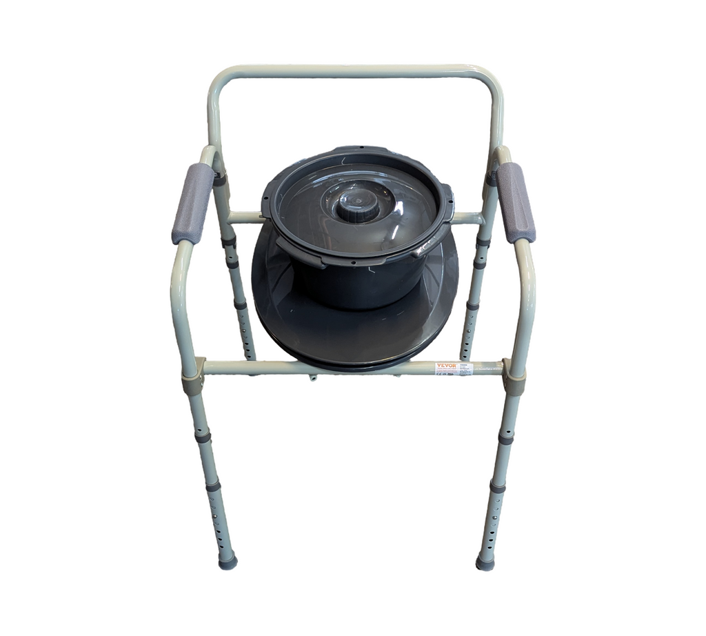VEVOR Toilettenstuhl Nachtkommode höhenverstellbar 44-59 cm 5,8 L Eimer