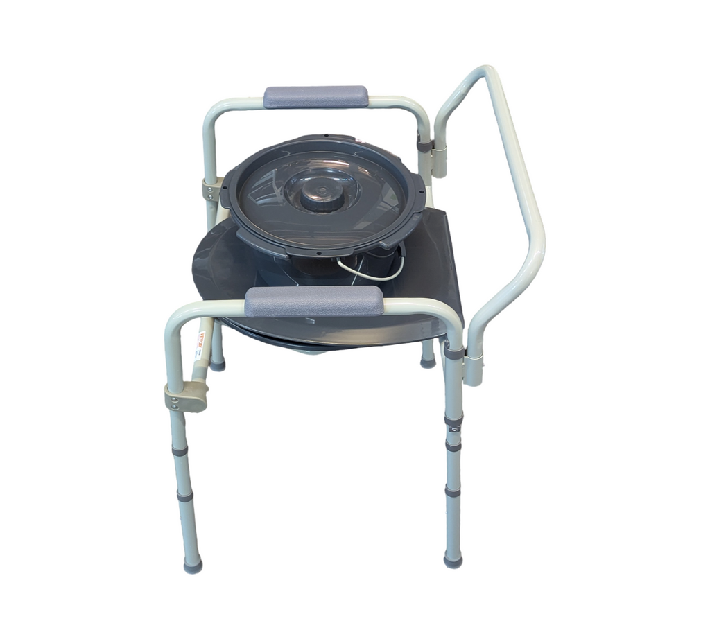 VEVOR Toilettenstuhl Nachtkommode höhenverstellbar 44-59 cm 5,8 L Eimer