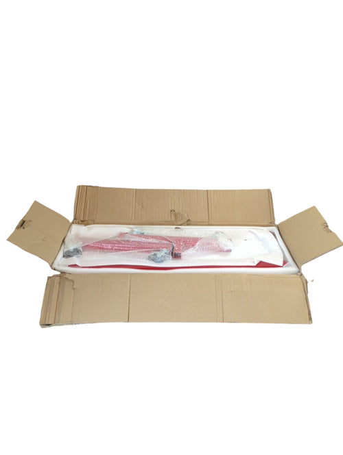 Flexibarrier Safety Barrier Extendable on Wheels White Red