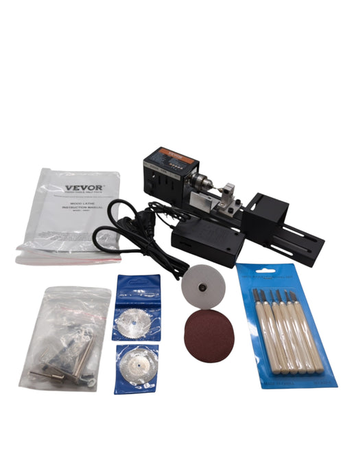 VEVOR Mini Wood Lathe 70x160 mm 24V 96W 7 Speeds