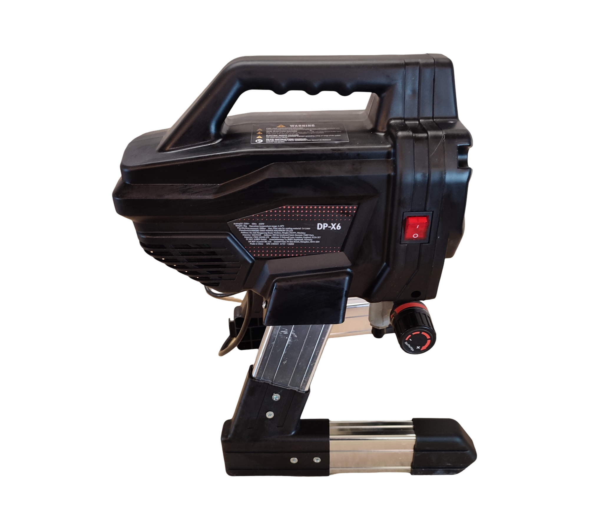 VEVOR Airless Farbsprühsystem elektrisch 650W tragbar 1,1L/min kompakt 34x27x41cm