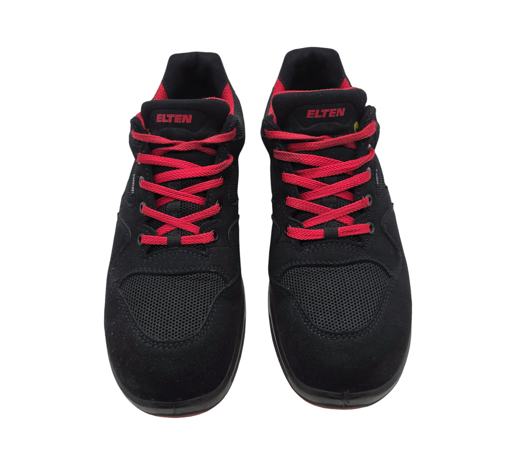 ELTEN LAKERS XXT Low ESD S1P Sicherheitsschuhe, Schwarz/Rot, Gr. 42
