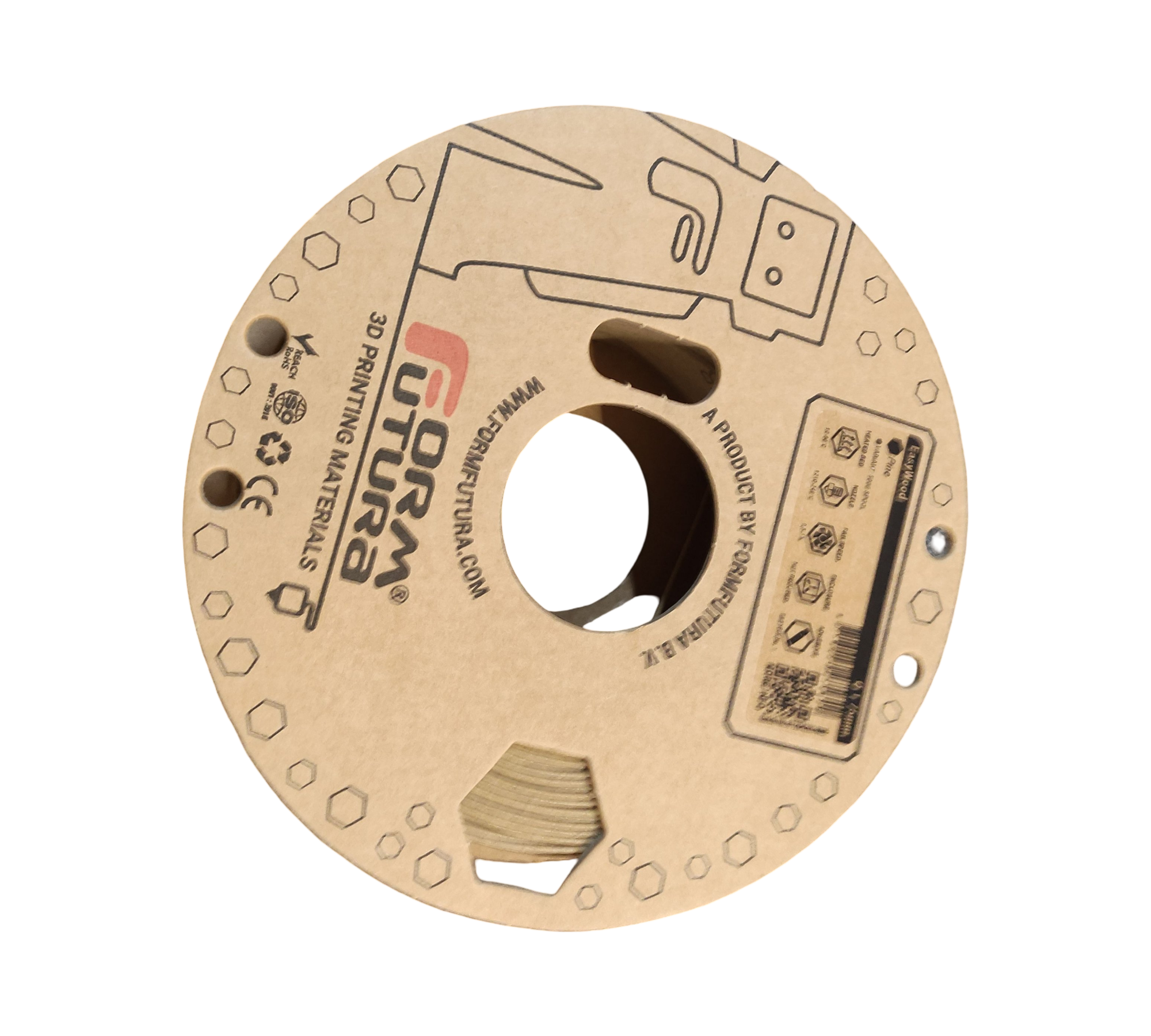 Formfutura EasyWood Filament für 3D-Drucker, 1,75 mm, Kiefer