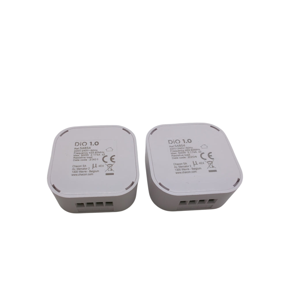 DiO Connected Home Rollladen-Set mit 2 Modulen 3-Kanal Fernbedienung für Wohn- und Geschäftsräume