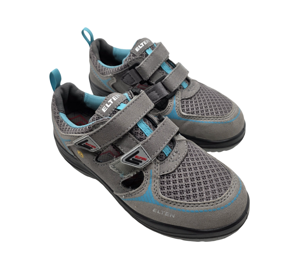 ELTEN Sicherheitsschuhe MILA Aqua Easy S1 ESD Grau Türkis 38