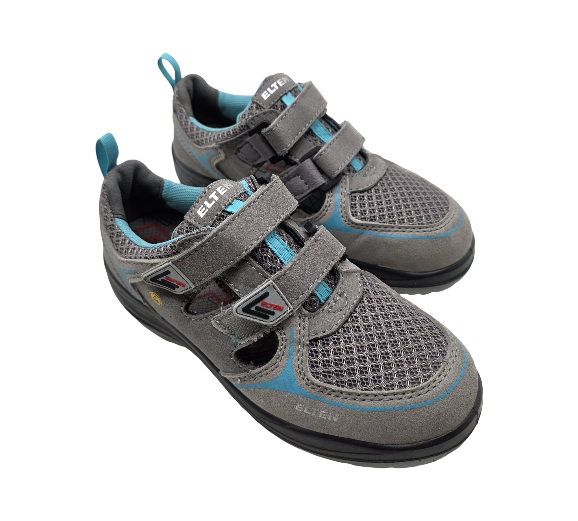 ELTEN Sicherheitsschuhe MILA Aqua Easy S1 ESD Grau Türkis 38