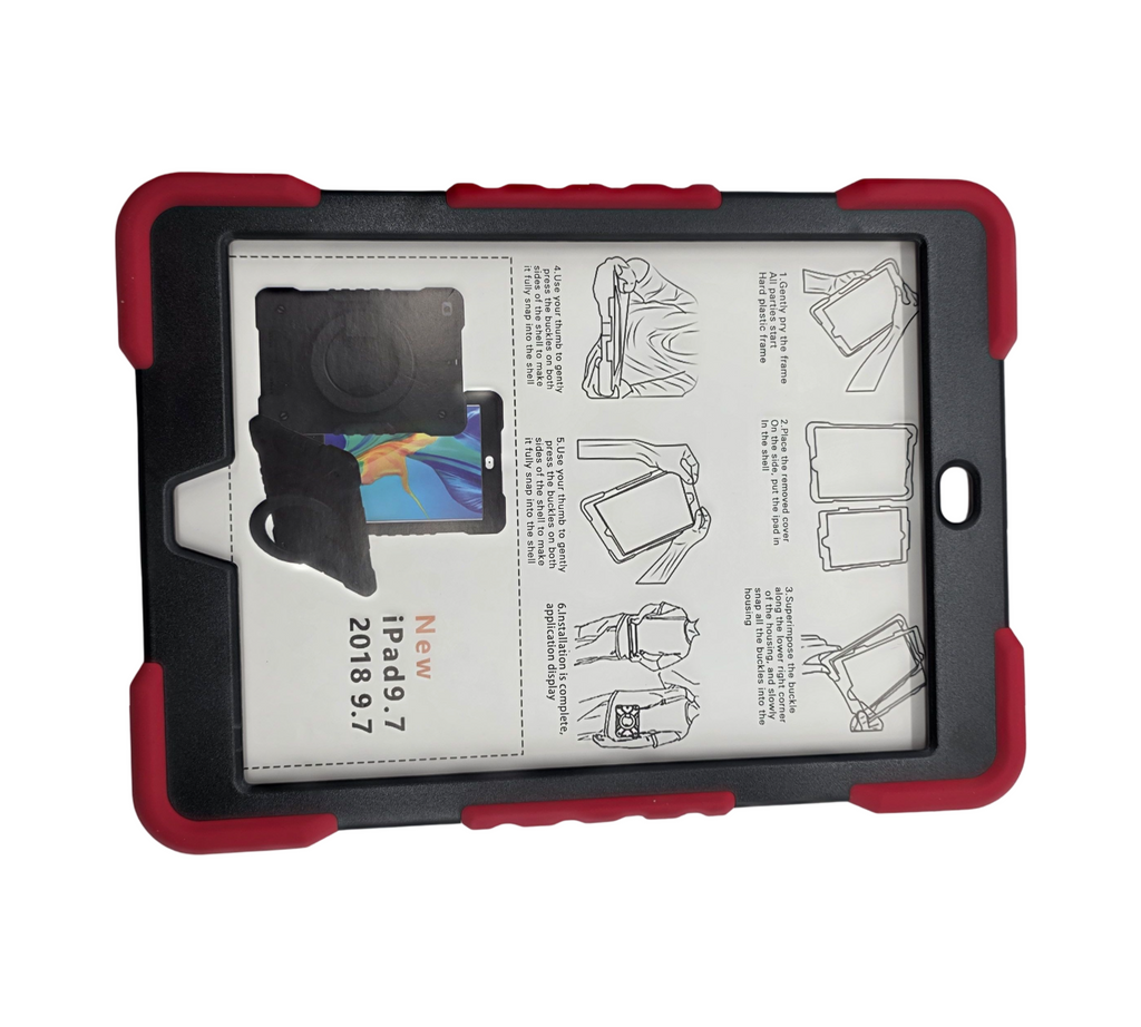 Edikesy Schutzhülle für iPad 9,7 5./6. Generation mit Griff