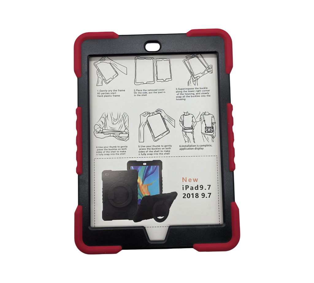 Edikesy Schutzhülle für iPad 9,7 5./6. Generation mit Griff