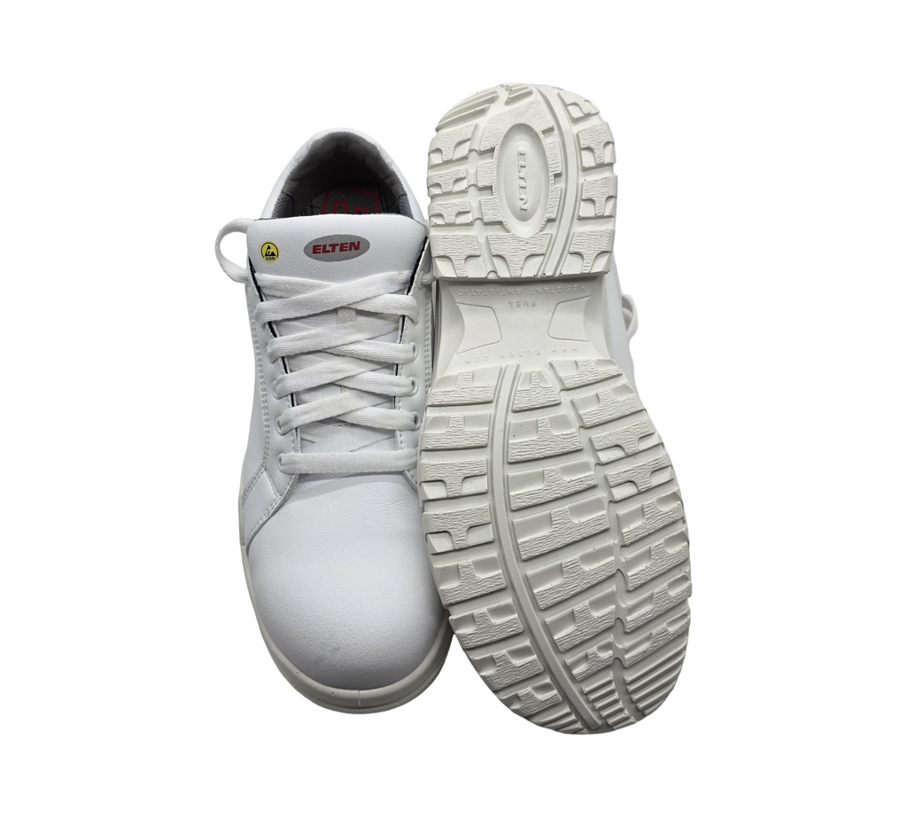 ELTEN WHITE Loop Low ESD S2 Sicherheitsschuhe Herren Stahlkappe Gr. 44 Weiß