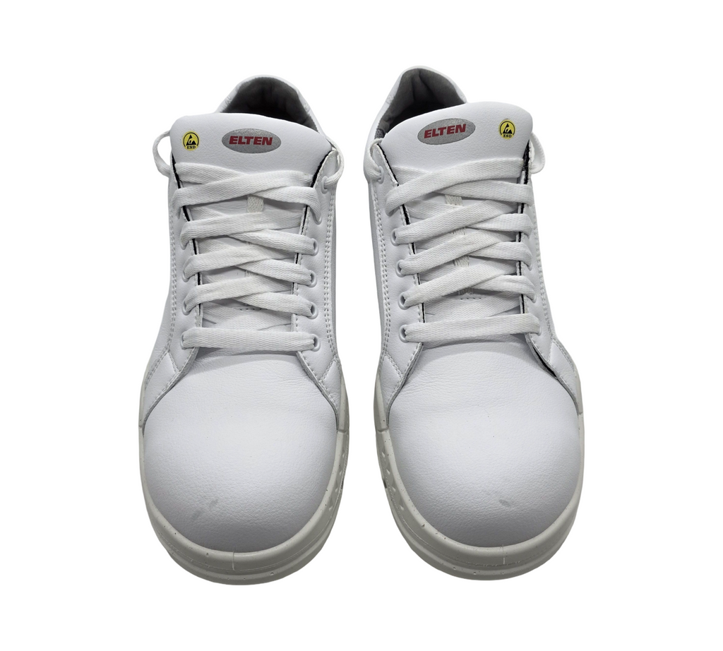 ELTEN WHITE Loop Low ESD S2 Sicherheitsschuhe Herren Stahlkappe Gr. 44 Weiß