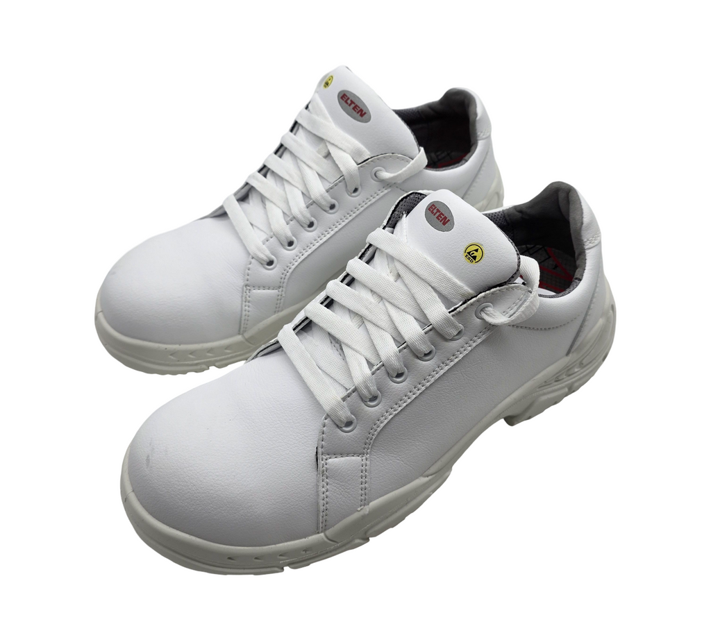 ELTEN WHITE Loop Low ESD S2 Sicherheitsschuhe Herren Stahlkappe Gr. 44 Weiß