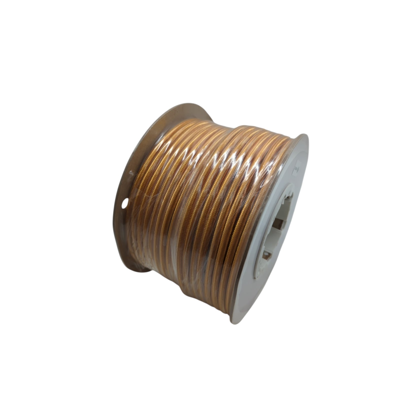 smartect Textile Cable 50 m Vintage Lamp Cord 3x0.75 mm² Gold