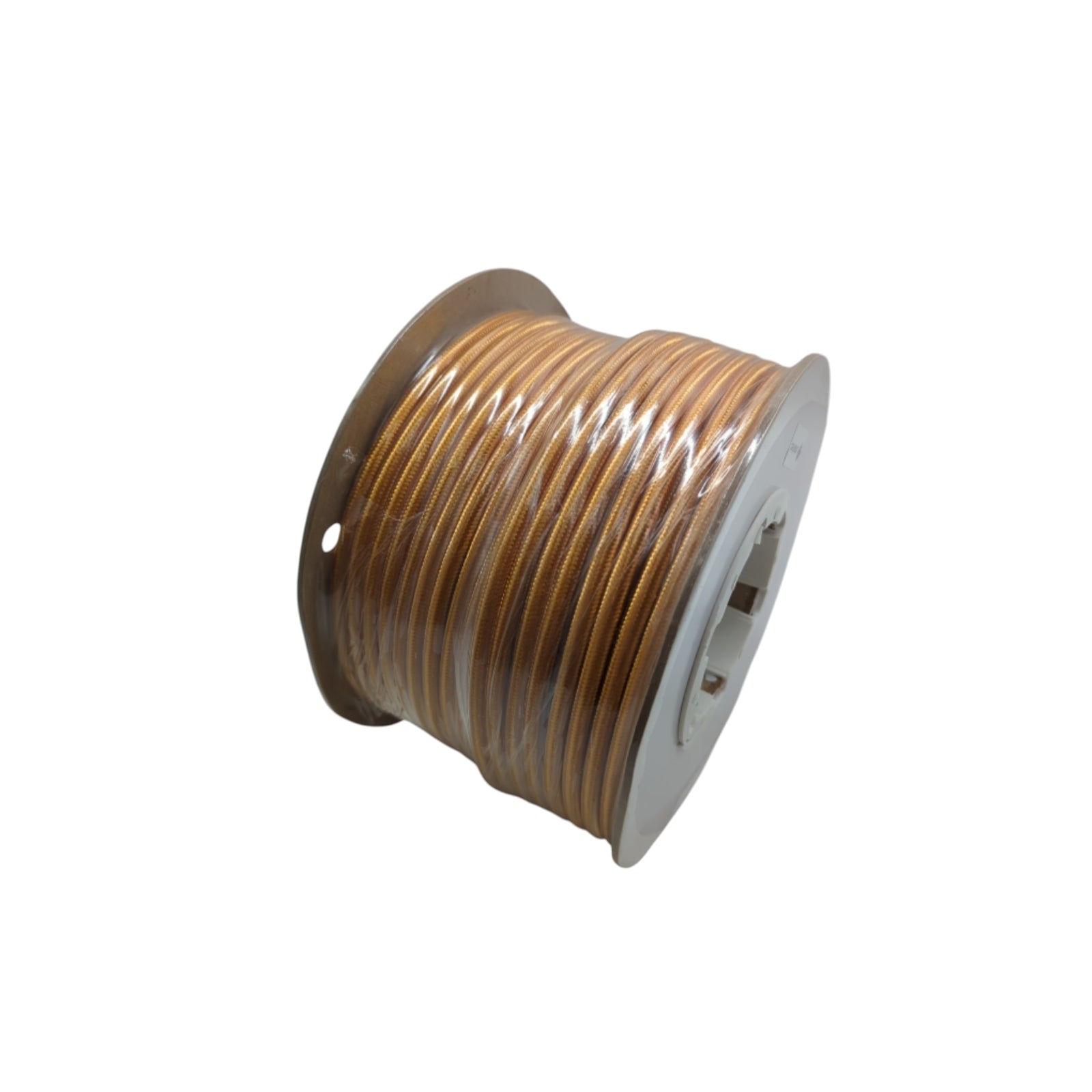 smartect Textile Cable 50 m Vintage Lamp Cord 3x0.75 mm² Gold