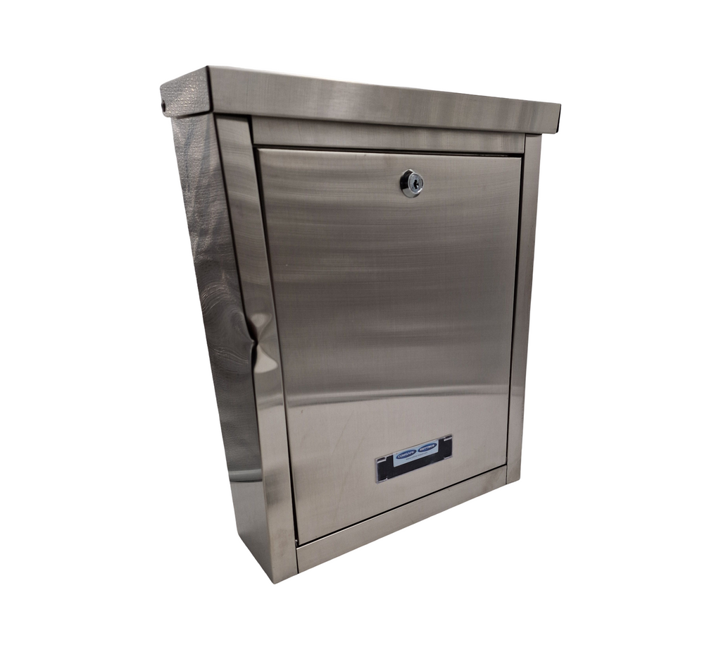 Rottner Brighton Wandbriefkasten Edelstahl Briefkasten Inox Silber