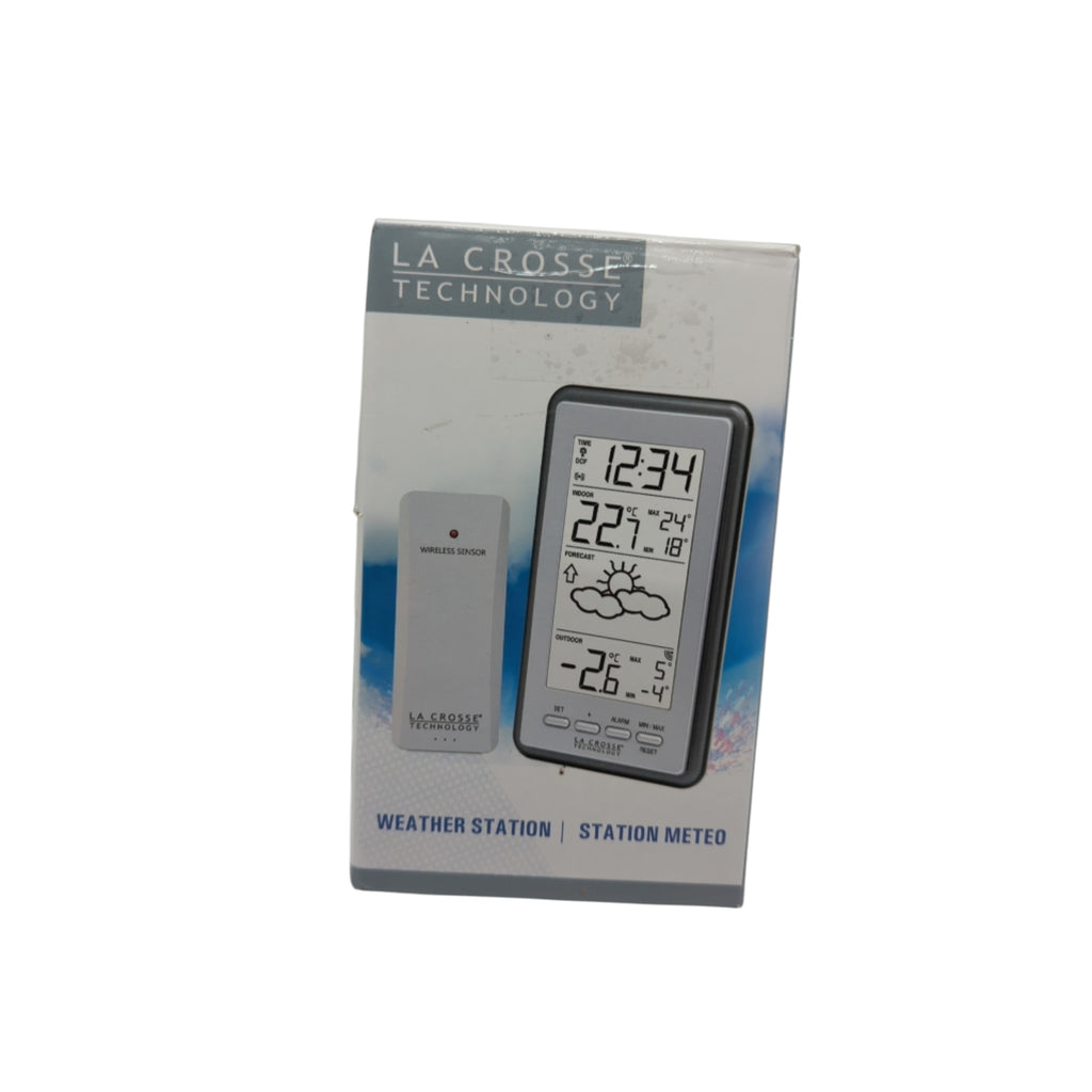 La Crosse WS9130 Wireless Weather Station Indoor Outdoor Temperature Display Grey