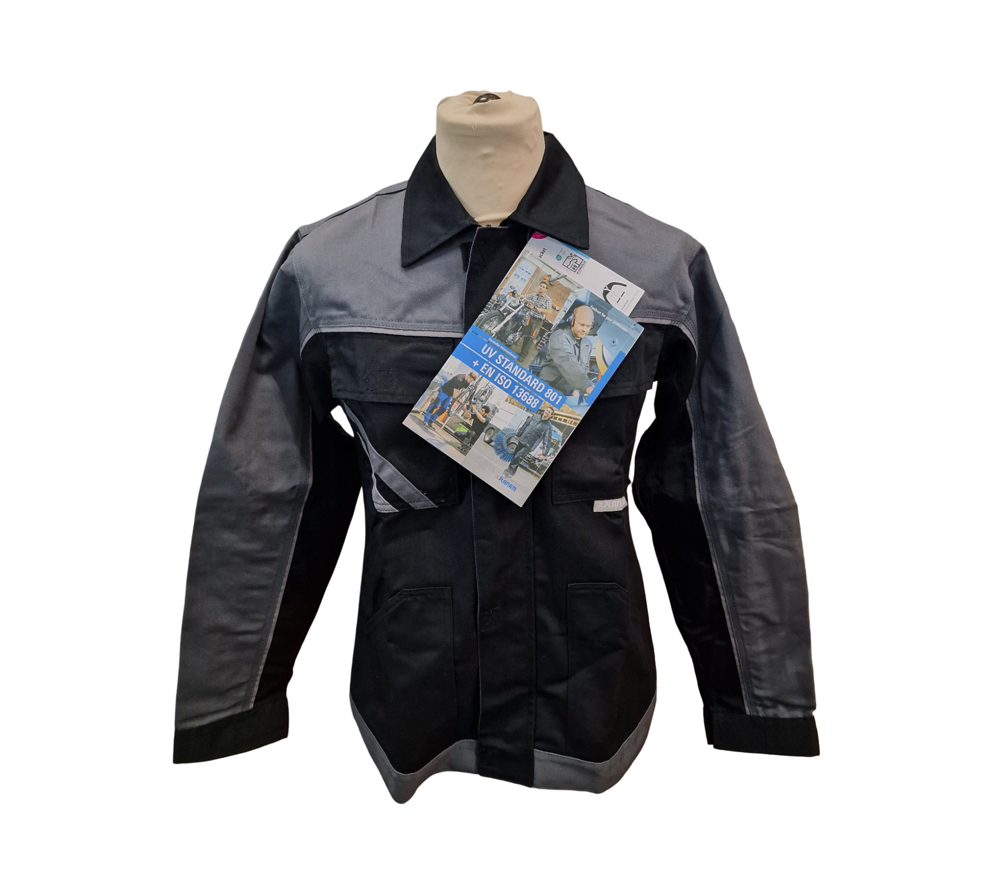 Planam 2717 Highline Damen Arbeitsjacke Bundjacke Größe 40 Schwarz Grau