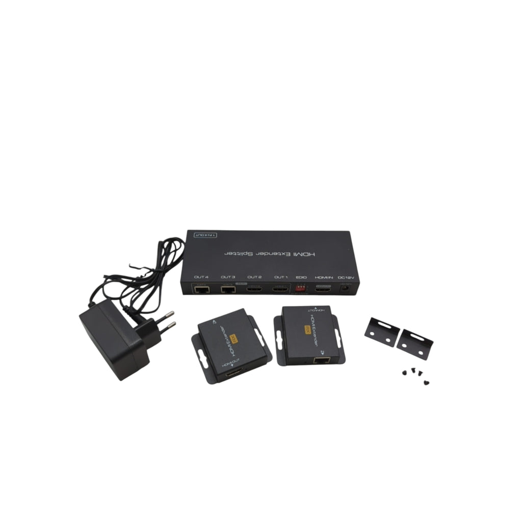 VPFET HDMI Extender 1 In 2 Out Splitter Cat5e/6 50m POC EDID 1080p