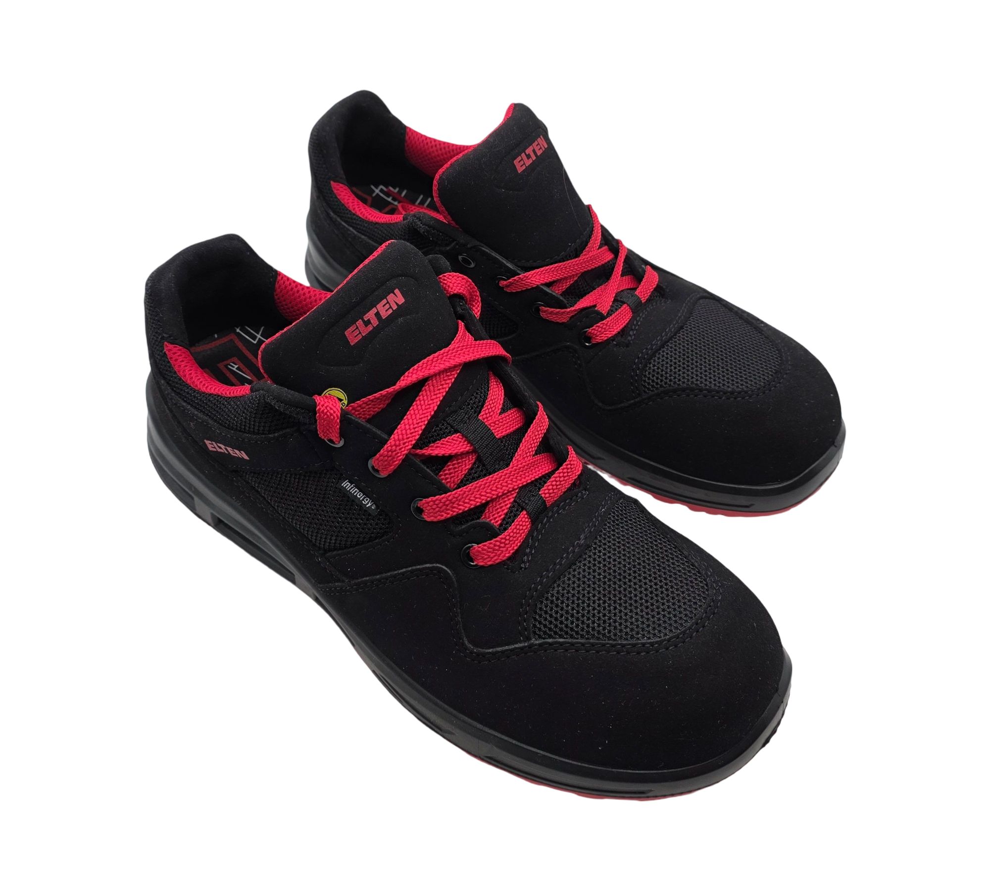 ELTEN LAKERS XXT Low ESD S1P Sicherheitsschuhe Herren Gr. 44 Schwarz/Rot