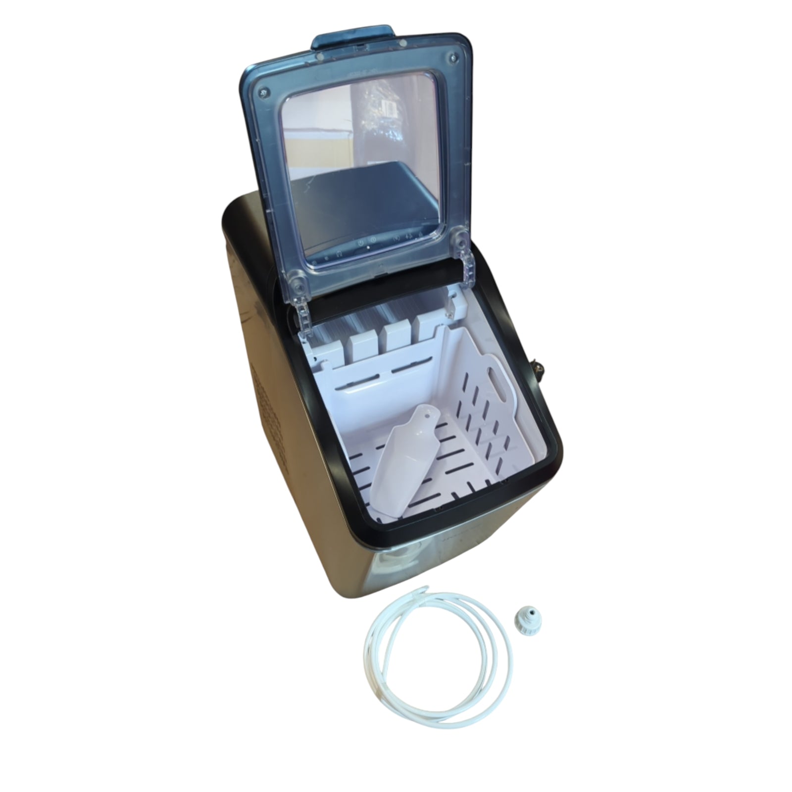 H.Koenig KBP40 Eiswürfelbereiter 15 kg/24h 2 Größen 2,8L Silber