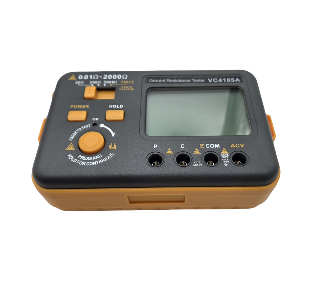InteChez VC4105A Erdungswiderstandsmesser digital LCD Anzeige staub- und feuchtigkeitsresistent
