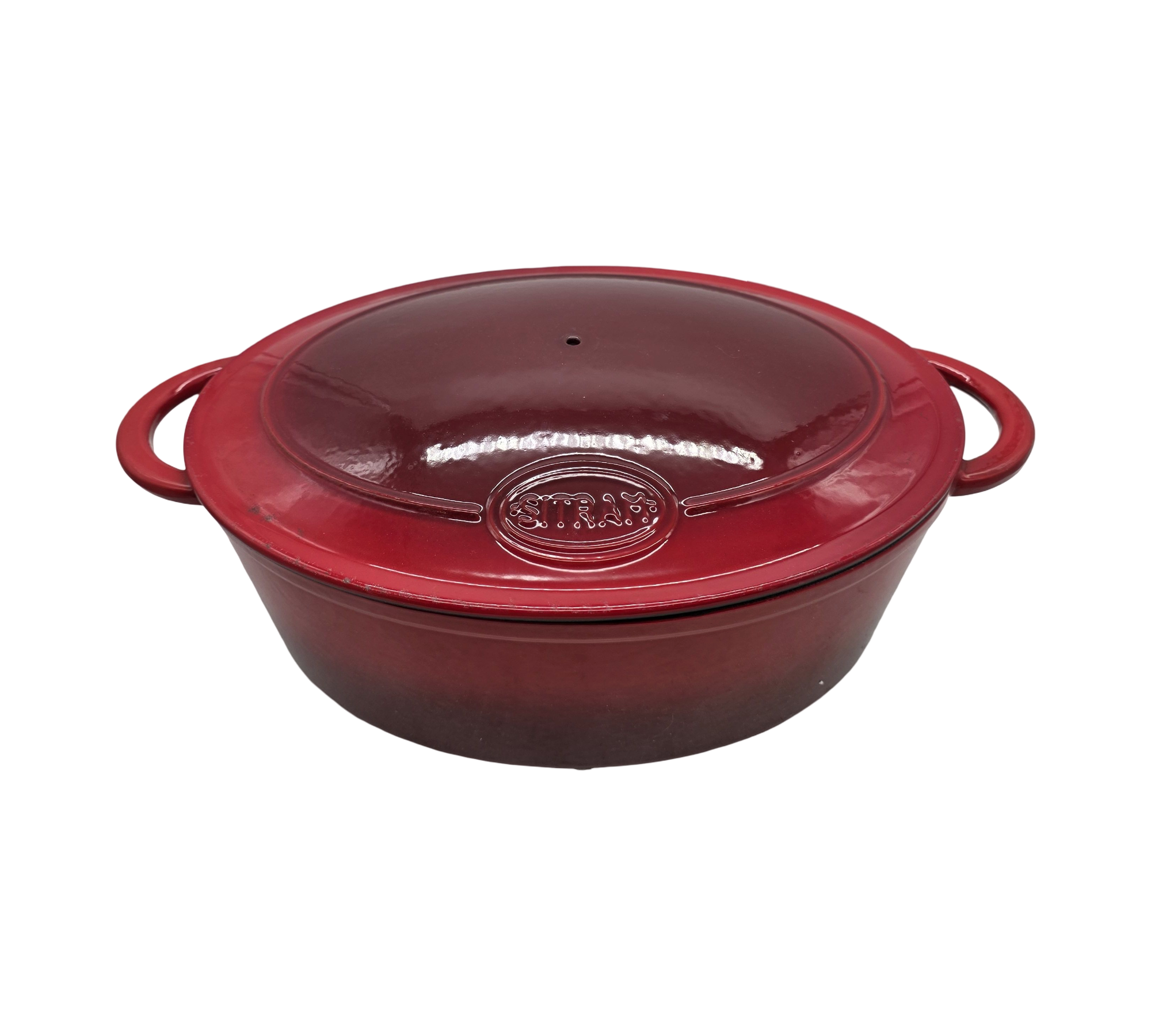 Sitram Gusseisen-Schmortopf 710839 Bräter Cocotte Rouge/Crème 33 cm
