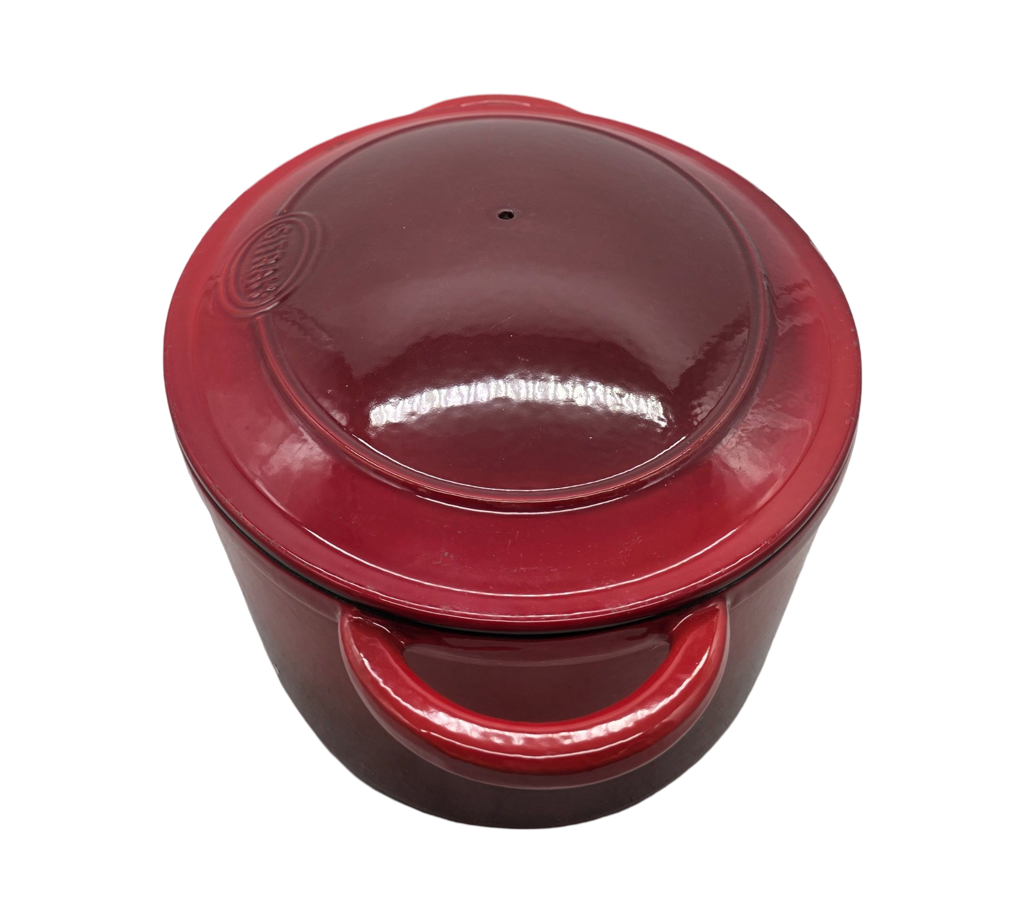 Sitram Gusseisen-Schmortopf 710839 Bräter Cocotte Rouge/Crème 33 cm