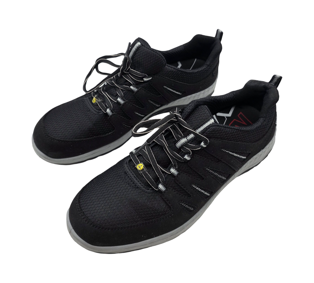 ELTEN MADDOX Low ESD S3 Sicherheitsschuhe Herren Stahlkappe Gr. 44 Schwarz/Grau