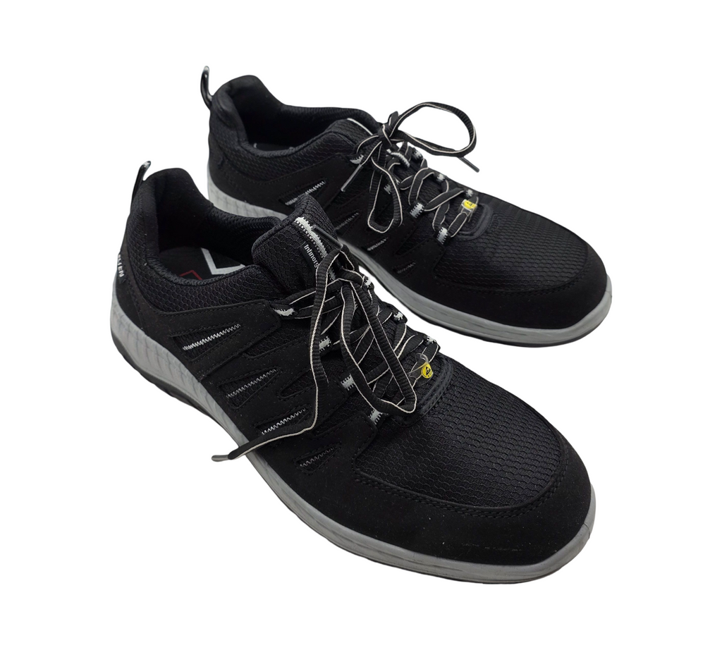 ELTEN MADDOX Low ESD S3 Sicherheitsschuhe Herren Stahlkappe Gr. 44 Schwarz/Grau