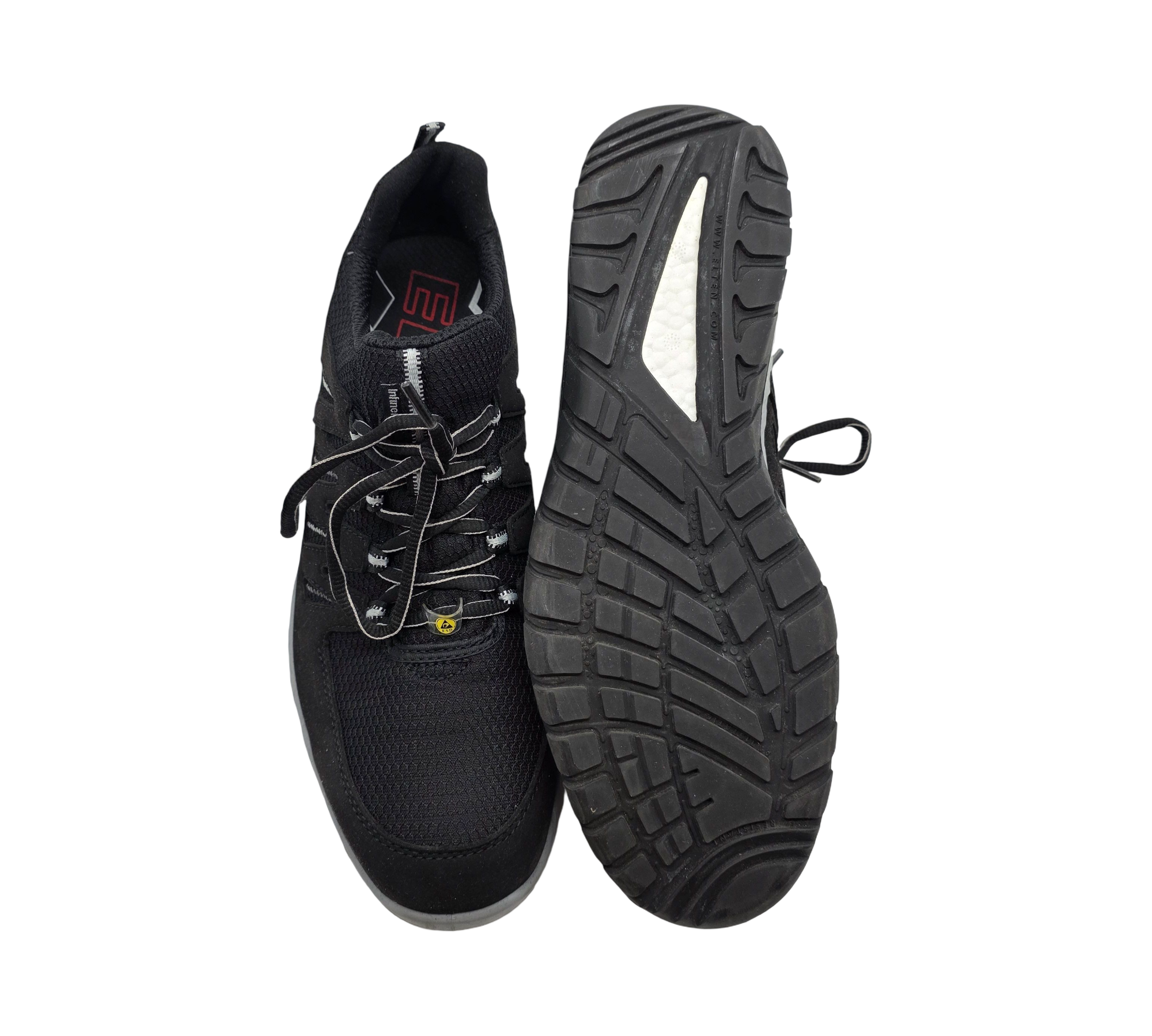 ELTEN MADDOX Low ESD S3 Sicherheitsschuhe Herren Stahlkappe Gr. 44 Schwarz/Grau