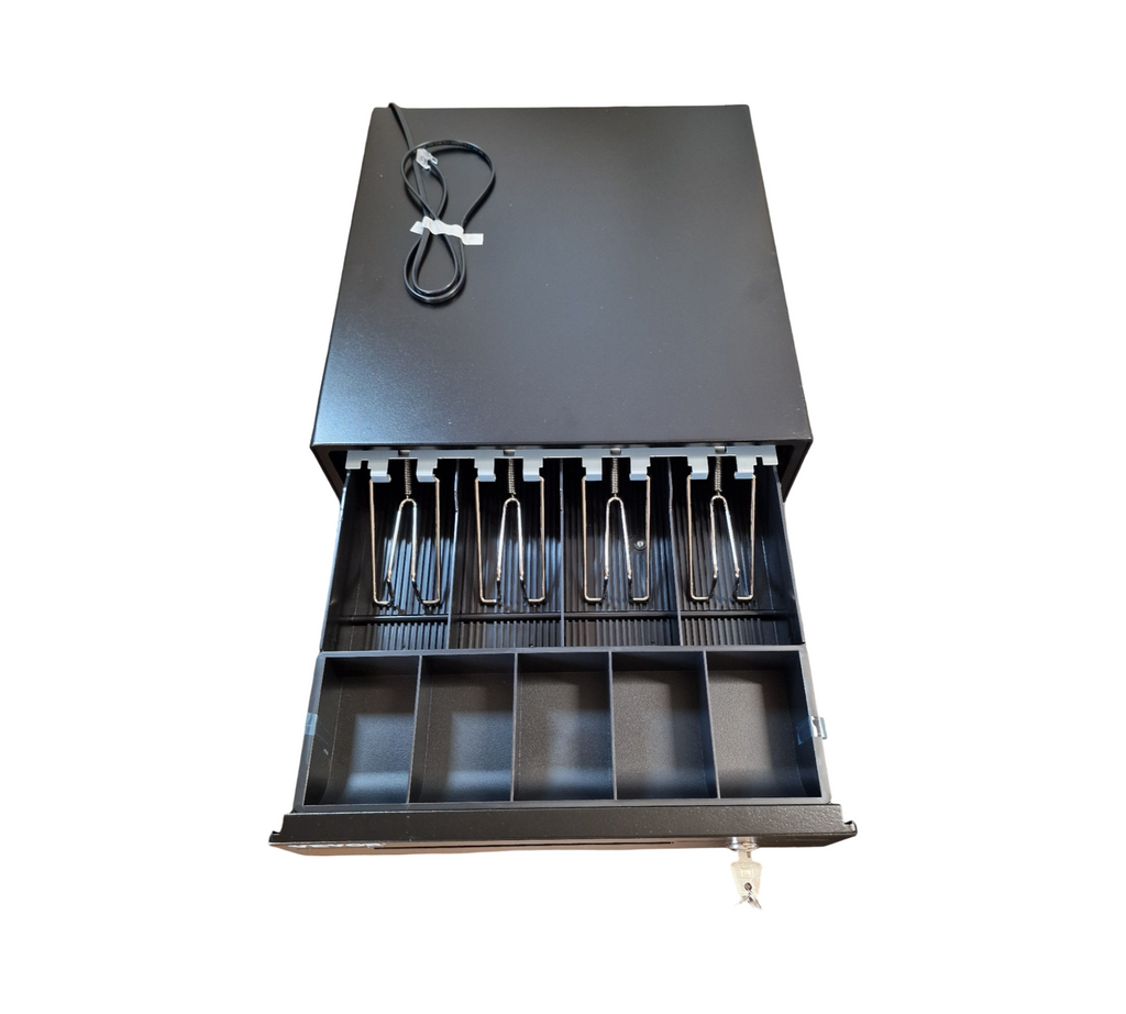 VEVOR 33,6 cm Kassenschublade POS Kassenlade 4 Scheinfächer 5 Münzfächer