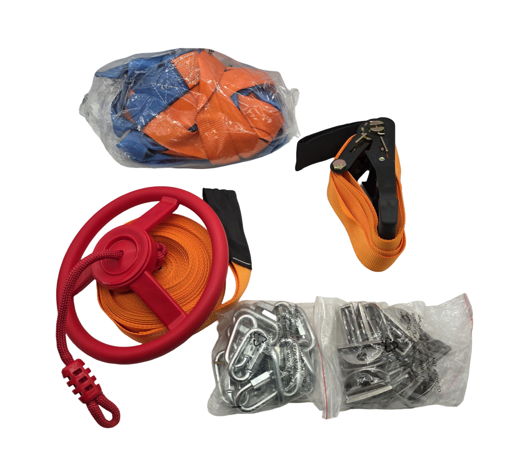 VEVOR Ninja Parcours Slackline Kinder Hindernislauf 2x15,24m 10 Hindernisse