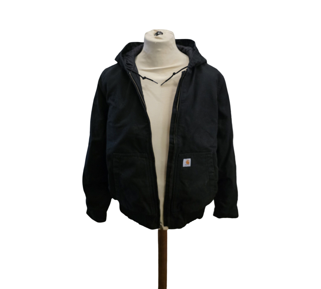 Carhartt Damen Loose Fit Duck Active Jacke Isoliert Größe L Schwarz