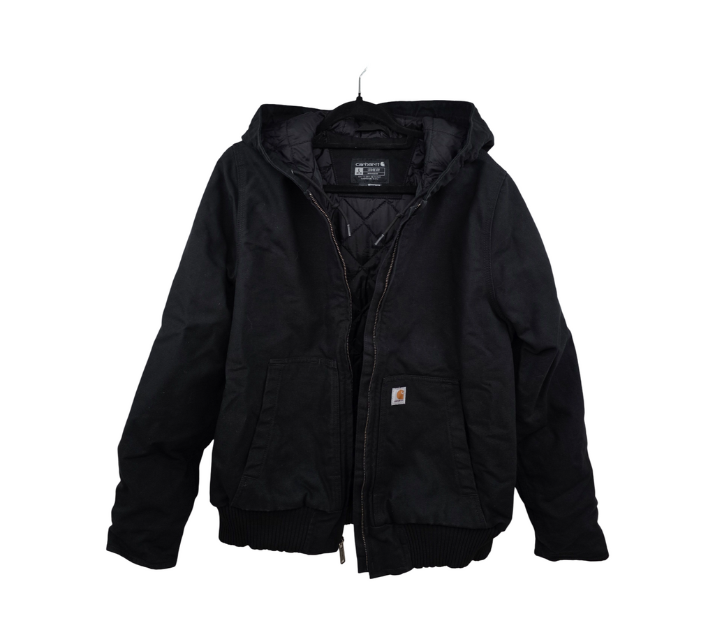 Carhartt Damen Loose Fit Duck Active Jacke Isoliert Größe L Schwarz