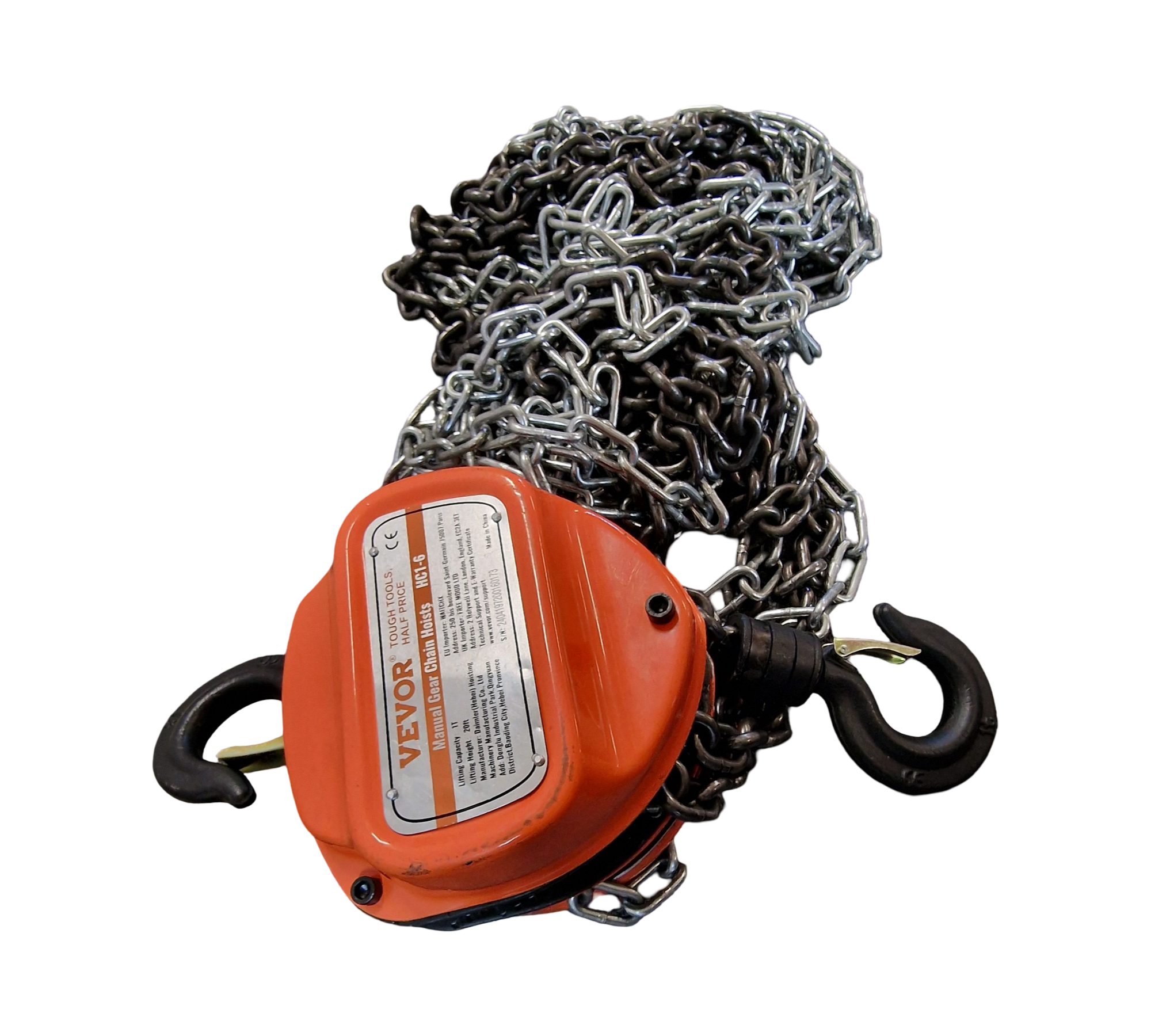 VEVOR 1T Lever Hoist Pulley Chain Hoist 5.6 m Lifting Height F6x18 mm