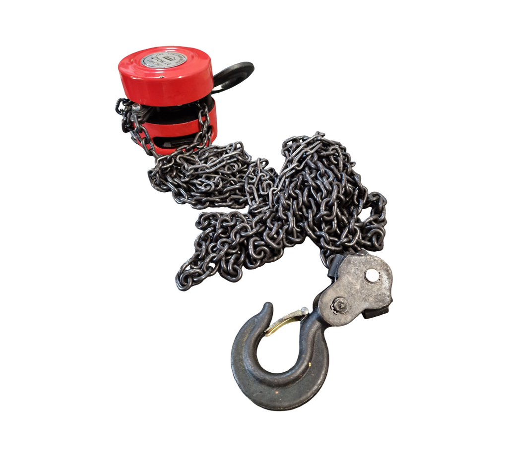 DEWINNER Manual Chain Hoist 2T Pulley Block 3m Lifting Height G80 Red