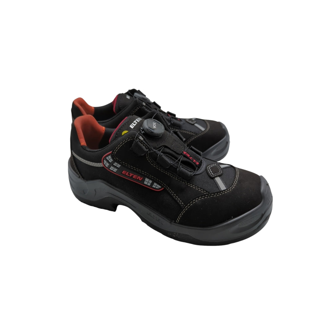 ELTEN Senex BOA ESD S3 Sicherheitsschuhe Unisex Alukappe Gr. 42 Schwarz/Rot