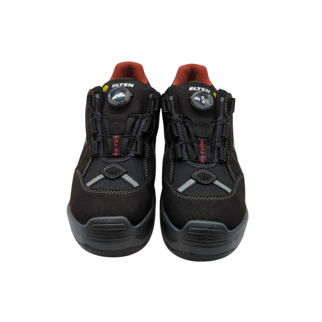 ELTEN Senex BOA ESD S3 Sicherheitsschuhe Unisex Alukappe Gr. 42 Schwarz/Rot