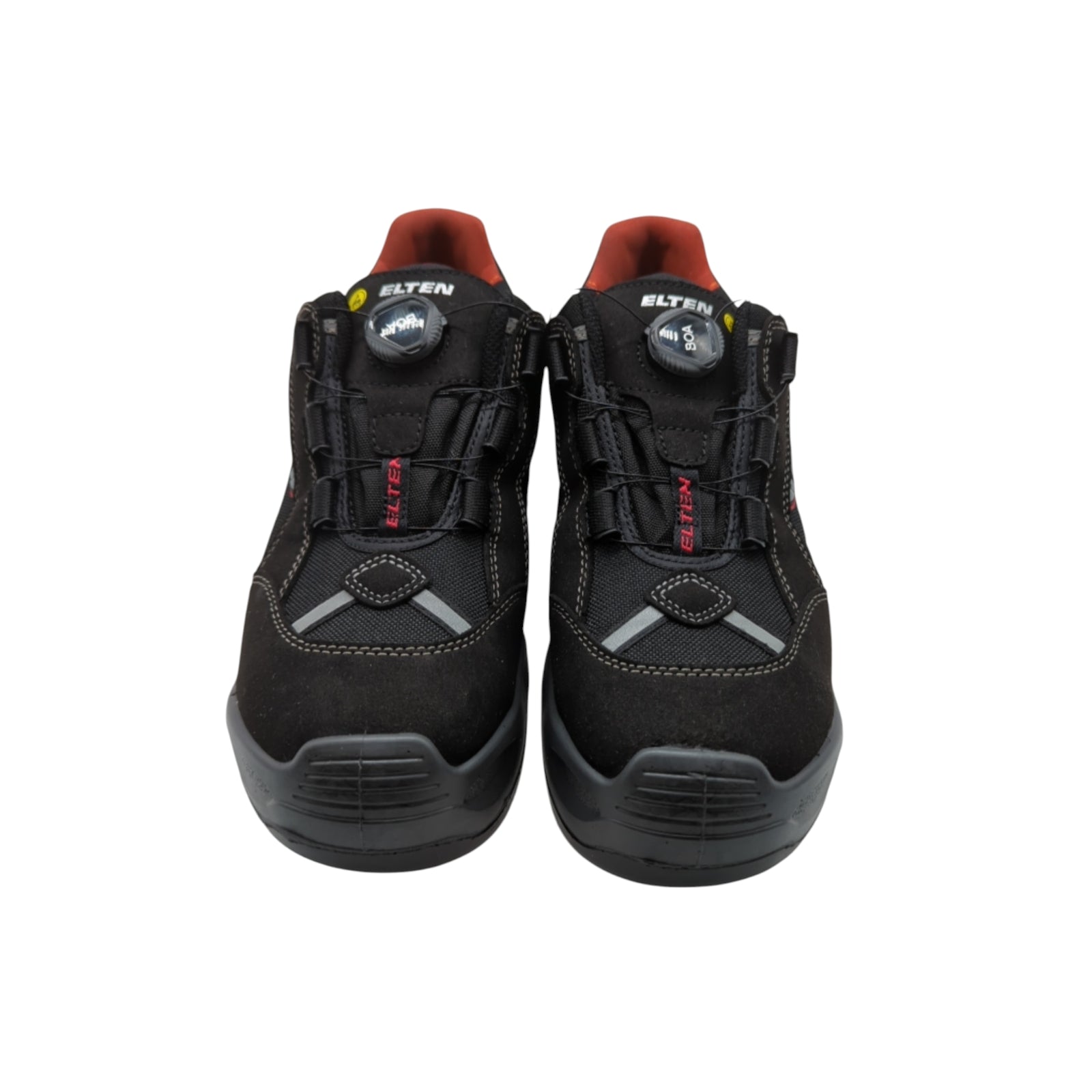 ELTEN Senex BOA ESD S3 Sicherheitsschuhe Unisex Alukappe Gr. 42 Schwarz/Rot