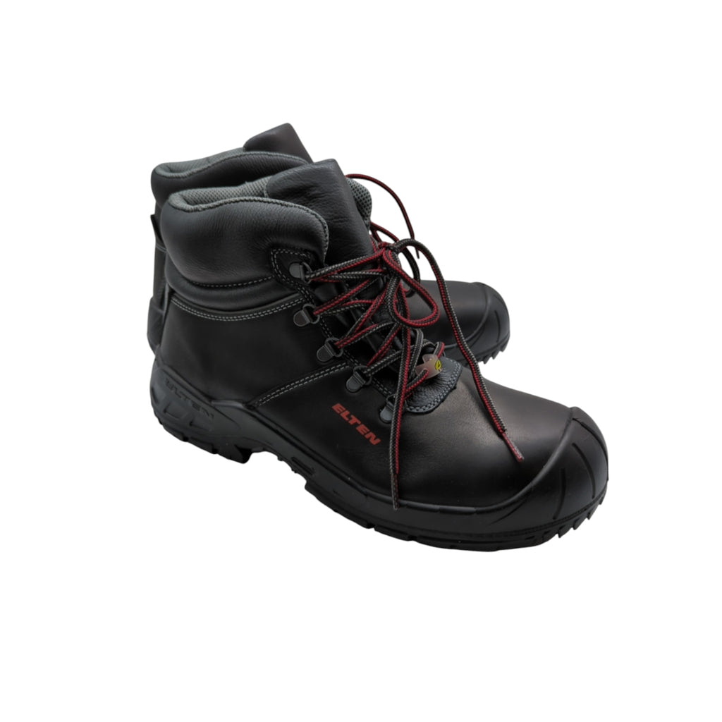ELTEN Renzo Mid ESD S3 Sicherheitsstiefel Unisex Stahlkappe Gr. 44 Schwarz
